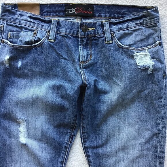 FOX DENIM BRILLIANT BLUE JEANS BOOT CUT J3 - Picture 7 of 9